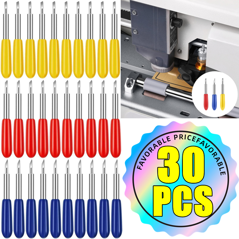 Cutting Plotter Blade - 30/10PCS 30/45/60 Degrees Replacement Blades For