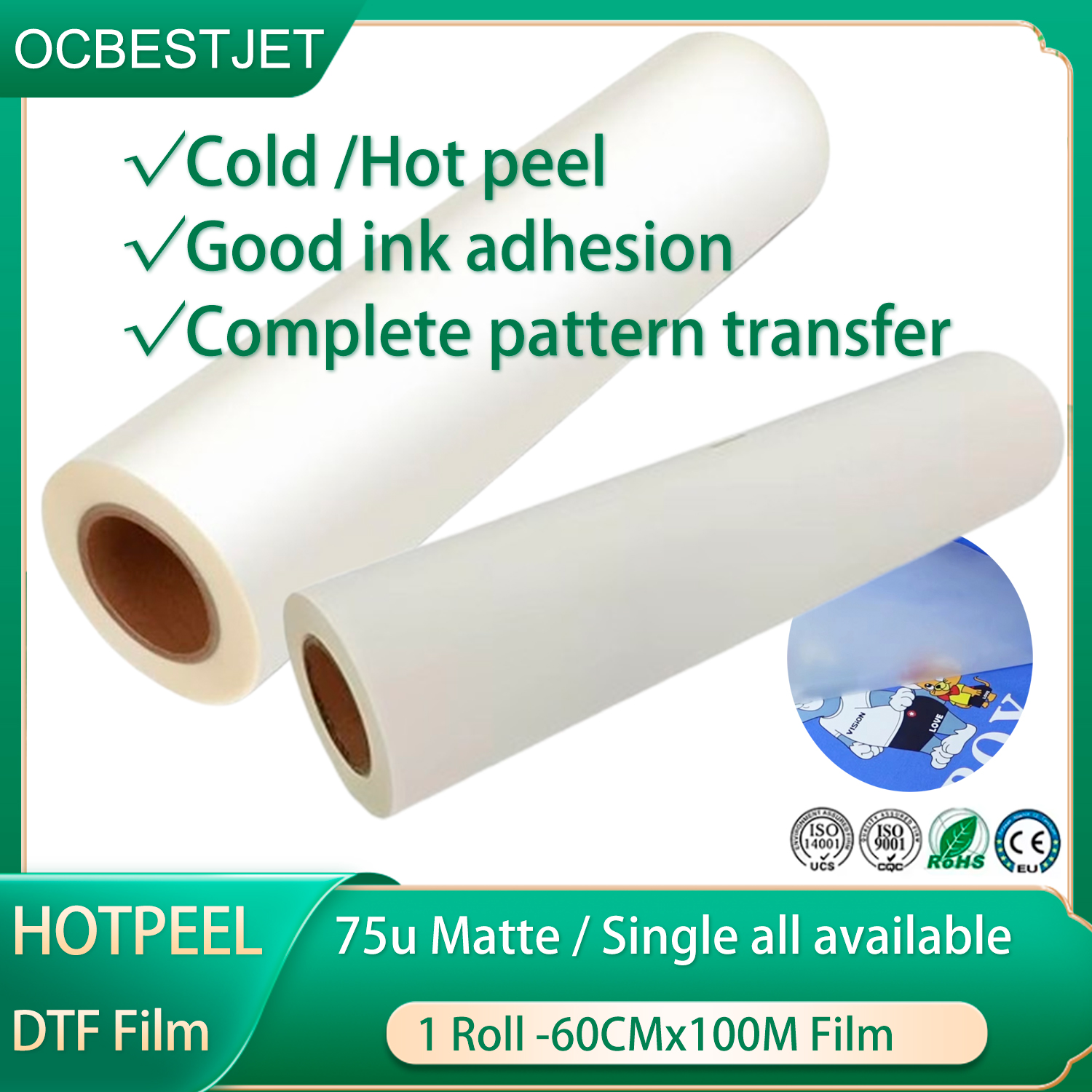 DTF Film Roll 60cm 100m DTF Tr - Dtf Hot Peel Film incelemesi ve fiyatı