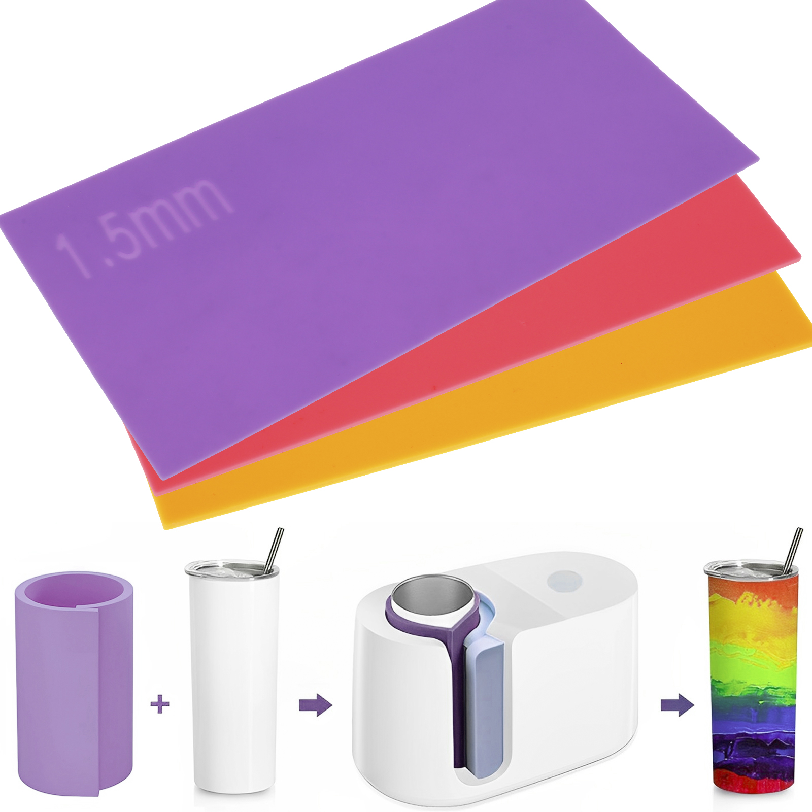 3pcs Sublimation Tumblers Wrap - Sublimation Mug Blank incelemesi ve fiyatı