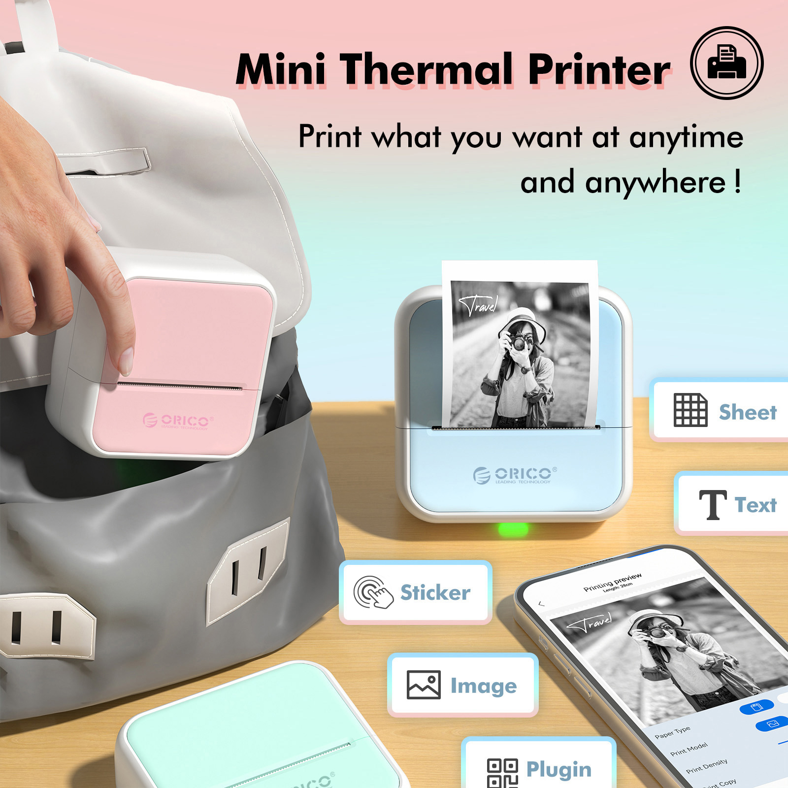 Orico Thermal Mini Printer, Po - Commercial Photo Printer incelemesi ve fiyatı