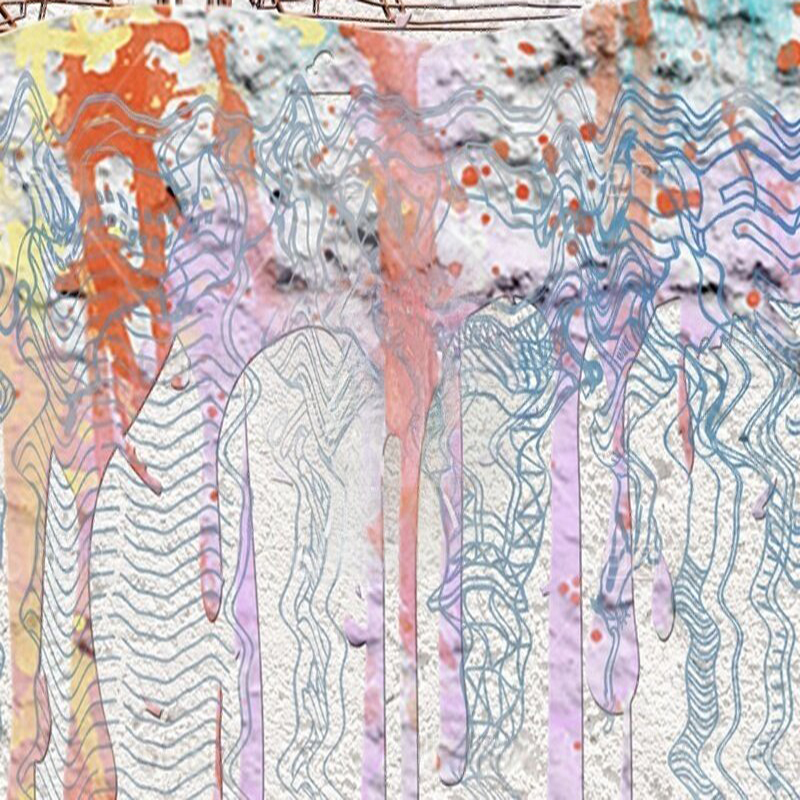 Modern watercolor city silhoue - Commercial Wallpaper Printing incelemesi ve fiyatı