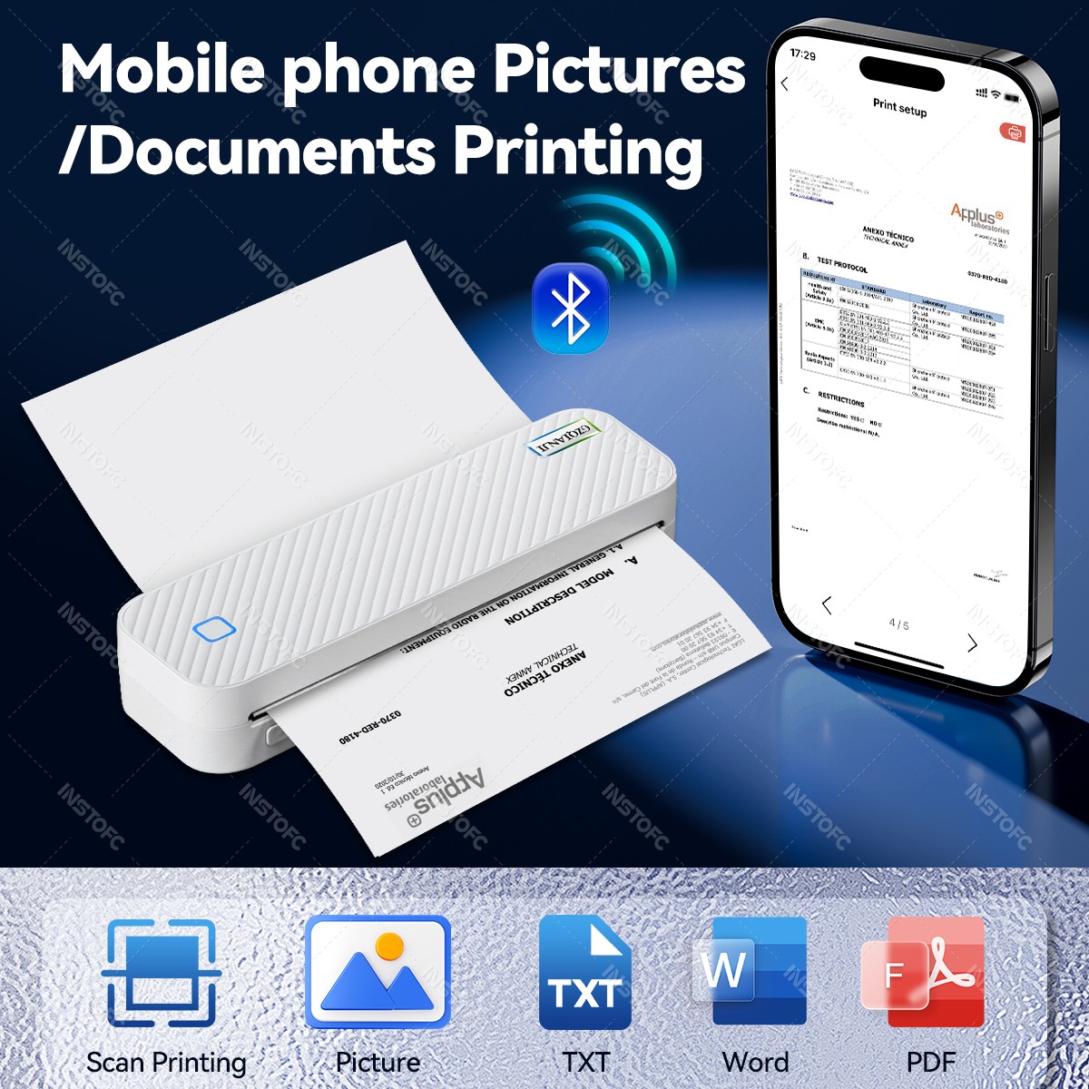 Portable A4 Thermal Printer Bl - Commercial Photo Printer incelemesi ve fiyatı