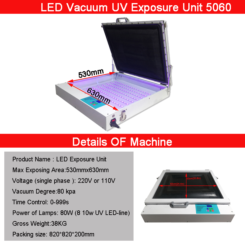 50×60cm Vacuum UV LED Screen P - Commercial Printing Process incelemesi ve fiyatı