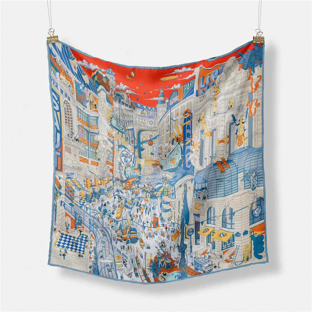 Twill Silk Scarf Woman Commerc - Commercial Wrap Printing incelemesi ve fiyatı