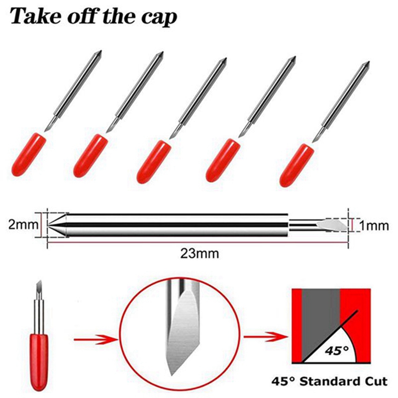 Hot 250Pcs 45 Degree For Rolan - Cutting Plotter Blade incelemesi ve fiyatı