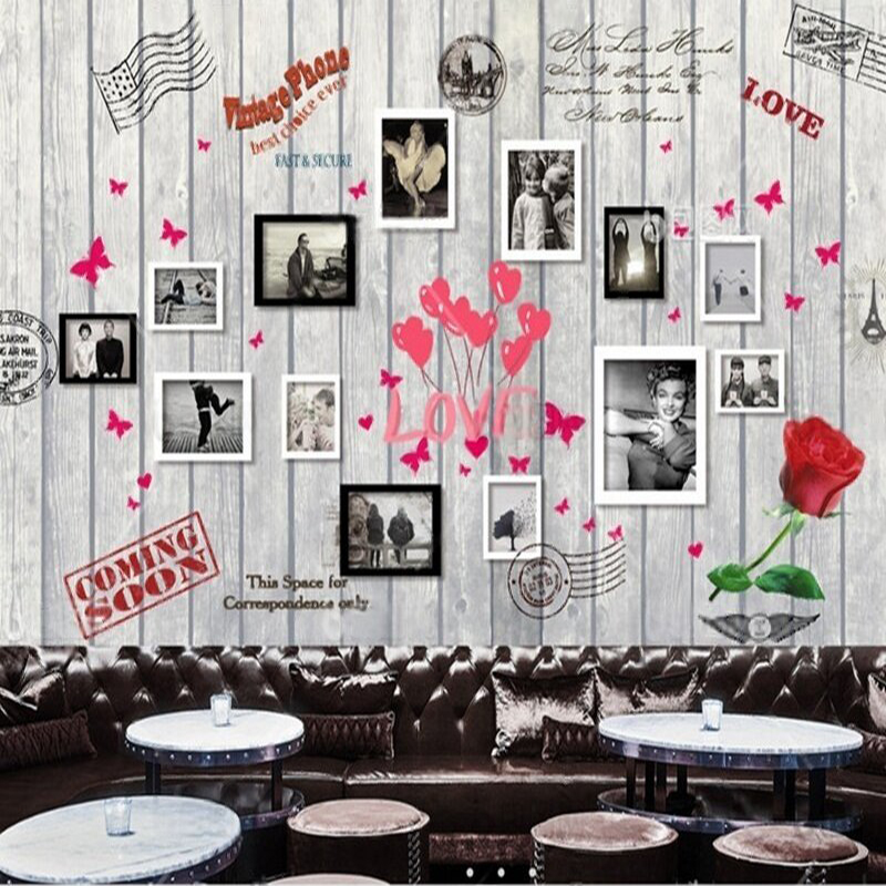European and American wood gra - Commercial Wallpaper Printing incelemesi ve fiyatı