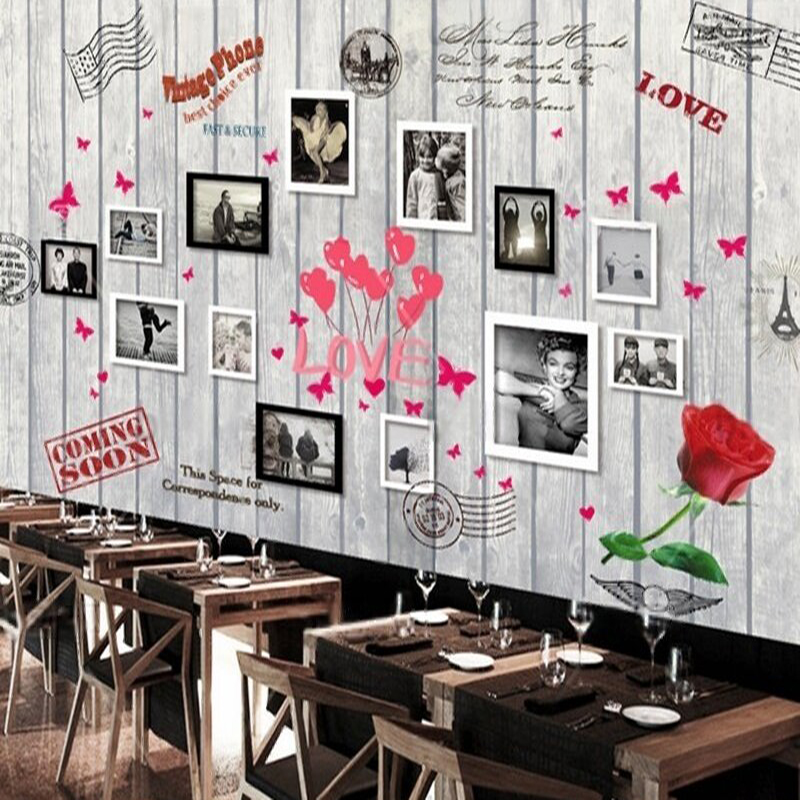 European and American wood gra - Commercial Wallpaper Printing incelemesi ve fiyatı