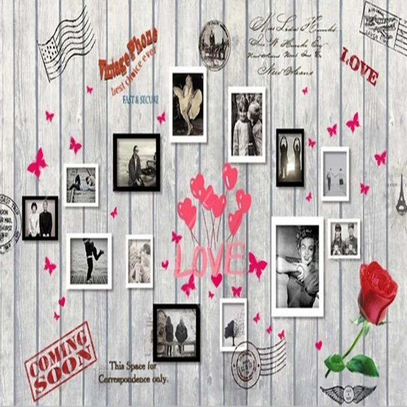 European and American wood gra - Commercial Wallpaper Printing incelemesi ve fiyatı
