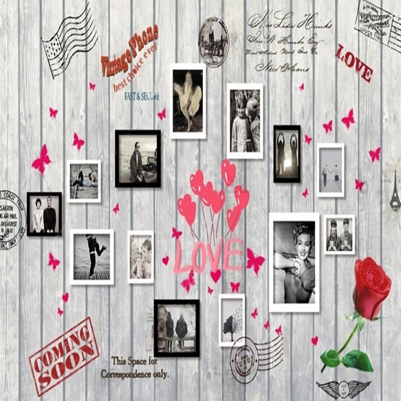 European and American wood gra - Commercial Wallpaper Printing incelemesi ve fiyatı